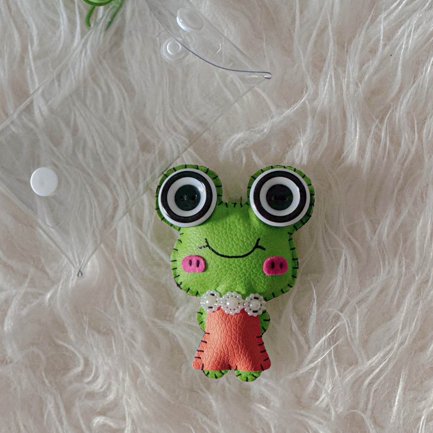 Frog Critter Charm | Handmade Keychain