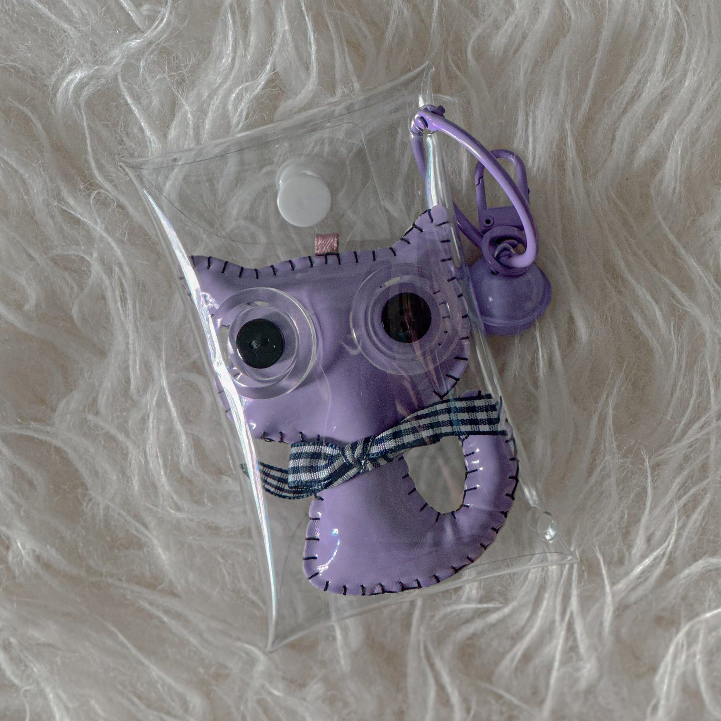 Purple Seahorse Critter Charm | Handmade Keychain